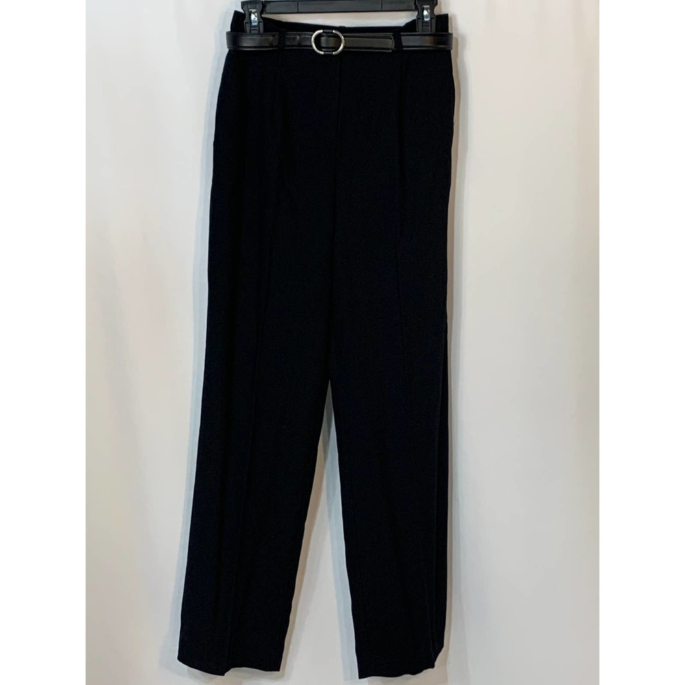 Sag Harbor Size 8 Black Pants with Belt Included NWT